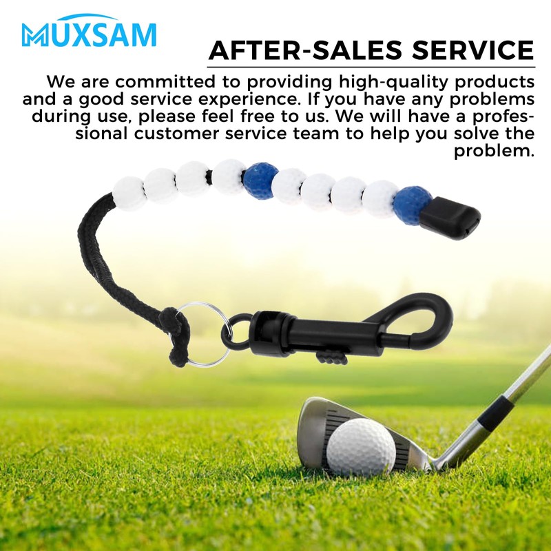 MUXSAM 1 Piece Golf Beads Score Counter with Clip (Blue),