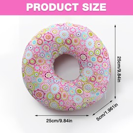 HOVCEH Piercing Pillow, Donut Pillow for Ear Piercing Aftercare, Ear Pillow with Hole for Side Sleepers, Ring Cushion Releasing Ear Pain Ear Inflammation Pressure Sores (Pink)