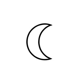 Moon tattoo – Temporalis® | Temporary tattoo, vegan and waterproof – EU-certified cosmetic – Lasts 1 to 2 weeks [ Minimalist crescent moon ]