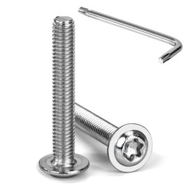 Tunejoy 20 Stück M6 x 40 mm Linsenkopfschrauben mit Flansch Trox Linsenkopfschraube Innensechskant Edelstahl A2 V2A Flanschschrauben Vollgewinde mit T30 Inbusschlüssel