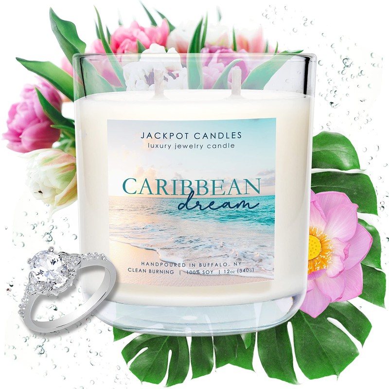 Jackpot Candles Caribbean Dream Candle with Ring Inside (Surprise Jewelry