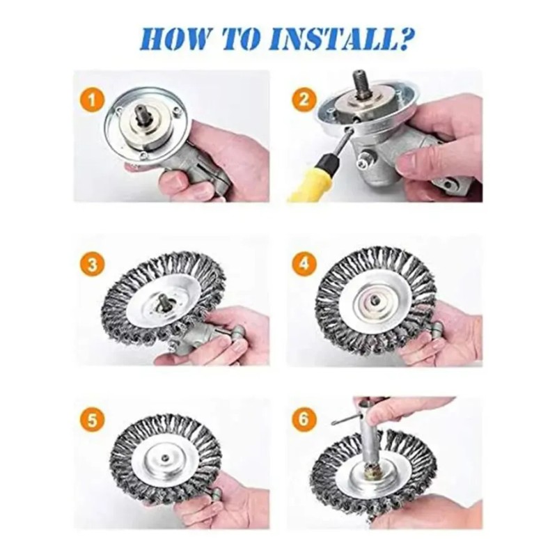 Cabezal De Alambre De Acero Para Deshierbe Universal De 8''