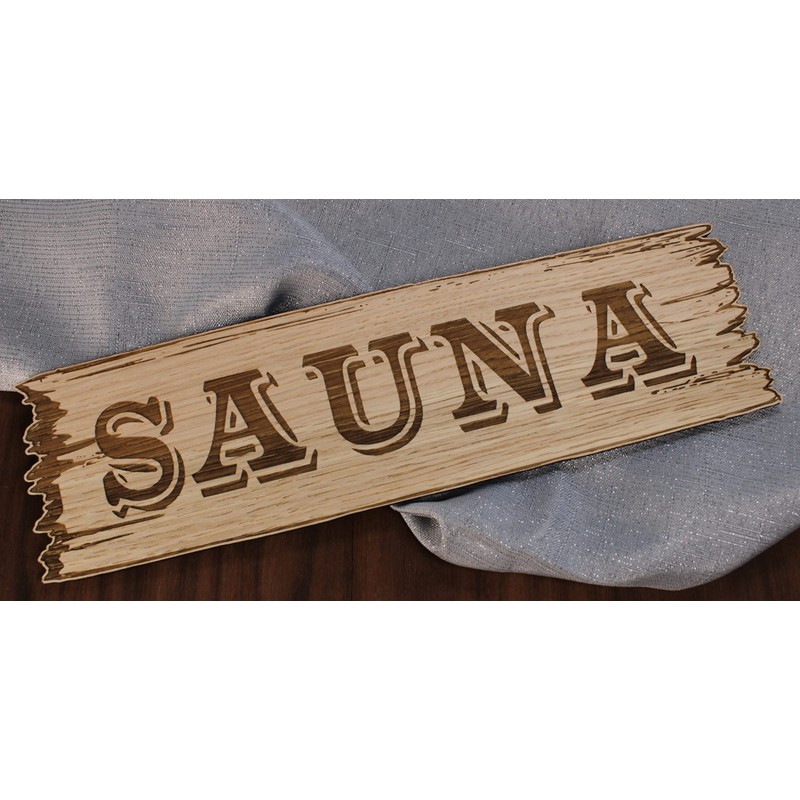 Generic Sauna Schild 3D Western Art Eiche Shabby Chic Deko