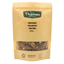 Organic Walnuts Halves 500g - High Fibre, High Protein, Raw, Vegan, GMO Free, Certified Organic, No Additives or Preservatives - Perfect for Snacking or Baking - Thames Organic