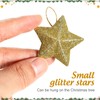 MAGICLULU 30 Pcs Mini Gold Glitter Star Hanging Ornaments Five