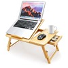 Evernewly Laptop Desk for Bed, Foldable Bed Tray, Adjustable Angle