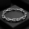 LCTrusttmor Gahna Stainless Steel Bracelets for Men, Silver Link Chain