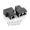 RJ45 Ethernet Splitter, 1 to 2 Ethernet Extender Connector Female