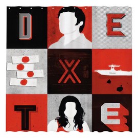 Funnytree Forensic Night Stalker Shower Curtain, Darkly Charming Avenger Bathroom Decor, Waterproof Fabric Durable Easy Care Washable, 72"X72"(Hooks Not Included) SC00129-002