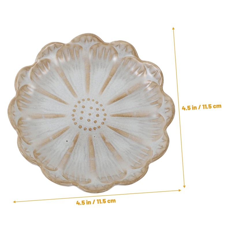 iplusmile 2pcs Flower Shape Ceramic Jewelry Tray Elegant Ring Display