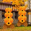 Thyle 2 Pack Fall Pumpkins Yard Signs with Stakes 28