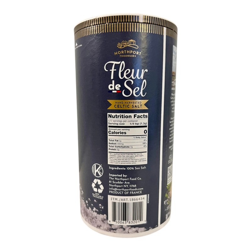 Northport Foodworks Fleur de Sel – Hand-Harvested Celtic Sea Salt,