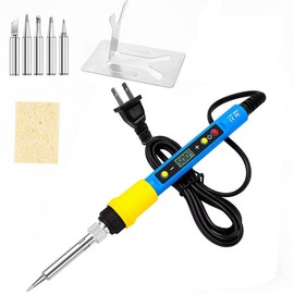 80W Simple Set, Digital Display, Soldering Iron Set, Power Button Included, 180°C to 500°C, Soldering Iron, LCD Display, Digital Temperature Control (80W-Cord Type)