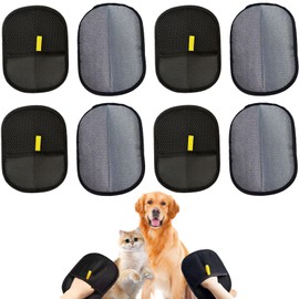 8 Pcs Pet Electrostatic Hair Glove Remover, Reusable Pet Hair Remover Glove, Dog Grooming Gloves For Long And Short Haired Pets, For Cleaning And Beauty Purposes For Clothing