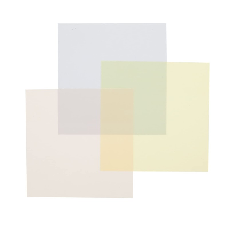 12-Pack 3x3-Inch Transparent Sticky Notes, 5.2mil Clear Plastic Self-Stick Sheets