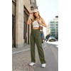 Women High Waisted Cargo Pants Wide Leg Casual Pants 6