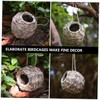 SUPVOX 3pcs Natural Grass Hanging Bird Hut Hand Woven Hummingbird