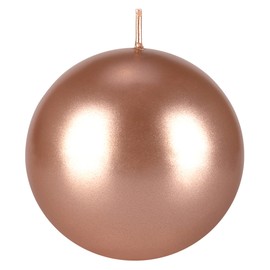 Mega Candles 1 pc Unscented Rose Gold Round Ball Candle, Hand Poured Premium Wax Candles 4 Inch x 4 Inch, Home Décor, Wedding Receptions, Baby Showers, Birthdays, Celebrations, Party Favors & More