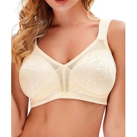 Wingslove Women's Wireless Minimizer Bra Plus Size Non-Padded Soft Full Figure Bra (Nude, 44D)