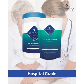 Sanitising Patient Wipes - Skin Safe Cleansing Wipes for hands, body areas, sanitising of surfaces and medical equipment - Tub
