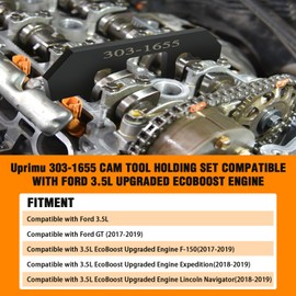 Uprimu 303-1655 Camshaft Holding Tool Kit Compatible with Ford 3.5L EcoBoost Upgraded GT F-150 Expedition Lincoln Navigator, Timing Alignment Holder Tool with Cylinder Head Screw Removal Socket