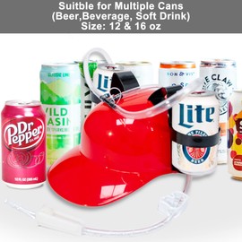 Ekkhysis Beer Hat,Funny Hat for Drinking Soda,beer helmet,drinking accessories Gifts for man