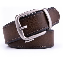 Fabio Valenti Men's Genuine Leather Ratchet Dress Belt with Automatic Buckle, Adjustiable (Brown, 40/42)