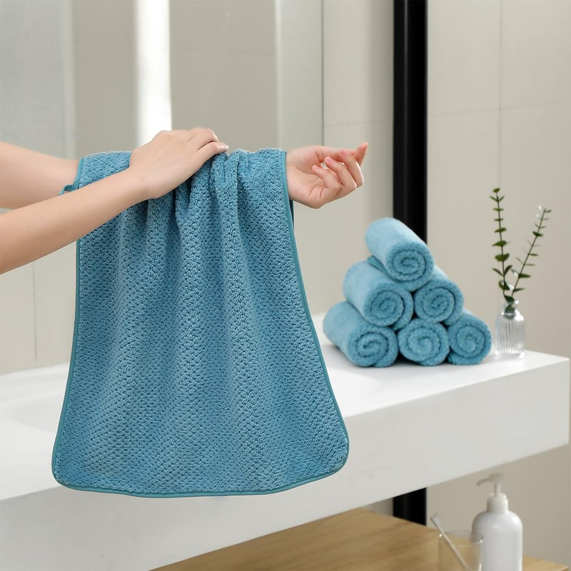 18 Piece Microfiber Bath Towels Set - 6 Bath Sheets,6