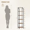 Hzuaneri Bookshelf Narrow Bookcase, Tall Storage Rack with Steel Frame,