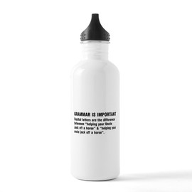 CafePress Grammar Is Important Water Bottle 1.0L (34 oz) Stainless Steel Water Bottle