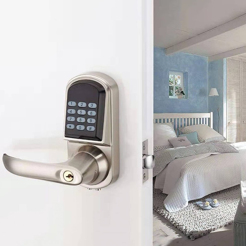 Keyless Entry Door Lock with Left Handle, Auto-Lock Door Locks
