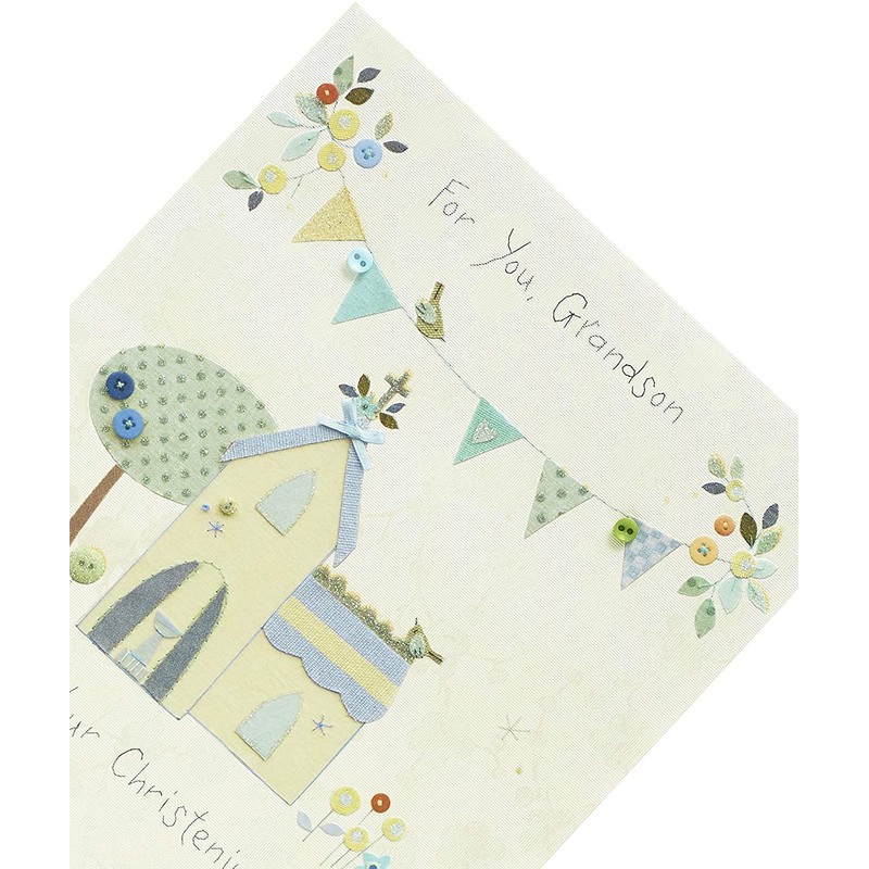 For Grandson On Your Christening Day Card