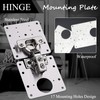 4pcs Cabinet Hinge Repair Plate Brushed Stainless Steel Fixing Bracket