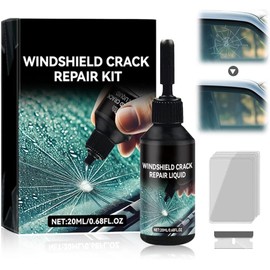Windshield Crack Repair Kit, 2025 Upgrade Glass Repair Liquid for Cracks, Windshield Repair Kit for Chips and Cracks, Premium Car Windshield Crack Repair Fluid for Automotive Windscreen Tool (1 Set)