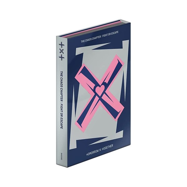 TXT The Chaos Chapter: Fight or Escape Album [Fight Version] CD+Poster+Photobook+Lyric Book+Behind Poster+Photocard+Sticker Pack+Postcard+AR Card+OS Card+Cut-Out Board+(Extra 4 Photocards+Mirror)