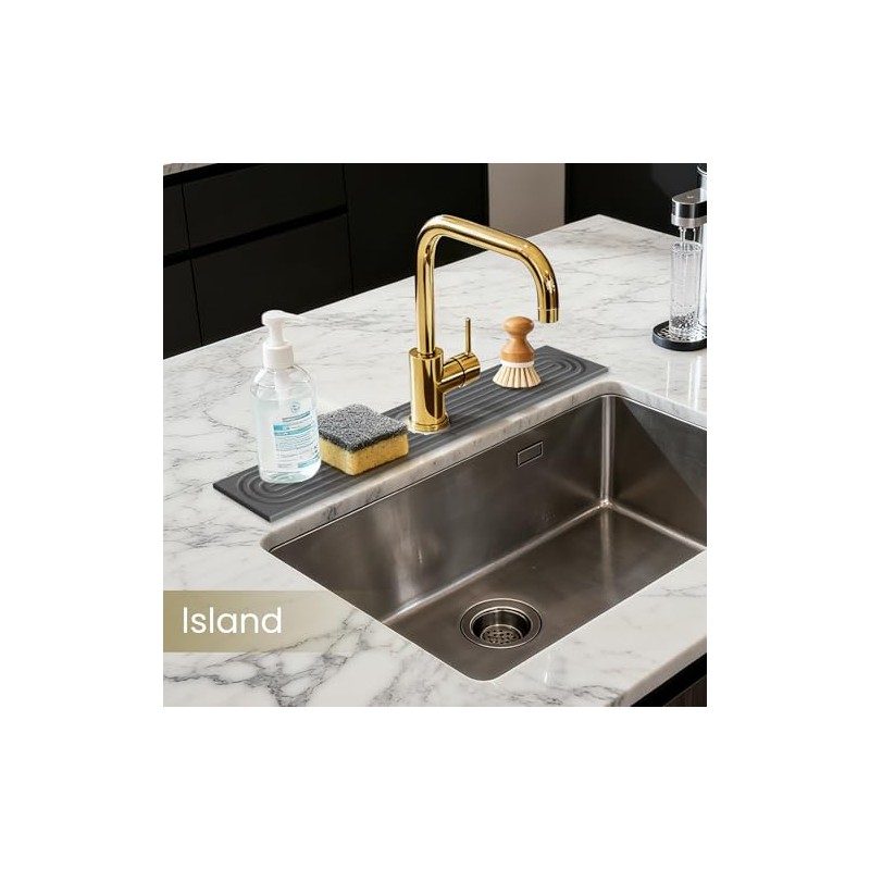 Faucet Mat for Kitchen Sink -Diatomite Stone Drying Mat for