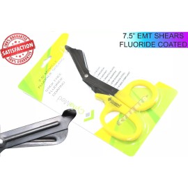 CYNAMED GERMAN HEAVY DUTY TRAUMA EMT PARAMEDIC SHEARS 7.5" SERRATED FLUORIDE COATED