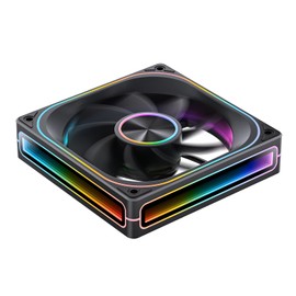JONSBO ZA-120BR (Reverse) PC Case Fan, Reverse Blade,Silent Computer ARGB Fan with 4-Sides Infinity Mirror Fans 2400RPM, PWM Integrated M&F Head,Aluminum Nameplate, 28MM Thick,Black