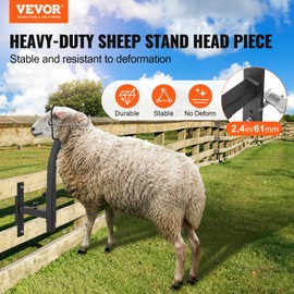 VEVOR Livestock Stand Steel Gate Attachment Nose Loop Headpiece, 9.8inch Height and Trimming Stand 5.9inch Length Adjustable, Nose Loop Goat Trimming Stands, Sheep Shearing Stand for Sheep & Goats