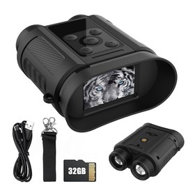 Night Vision Goggles-Phone Real-time Viewing,2k Night Vision Binoculars for Adults,8X Zoom for Hunting&Security,2.4''Screen Rechargeable Infrared Binoculars,can Save Photo and Video with 64GB TF Card