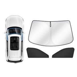 Karltys 3PCS Windshield Sun Shade for Honda CR-V 2023-2025, Reflective Front and Side Window Sunshade for CRV, Foldable Sun Visor Protector Cover Blocks Heat UV Rays