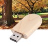 Oval Maple Wooden Shell USB 3.0 Flash Memory Drive Storage
