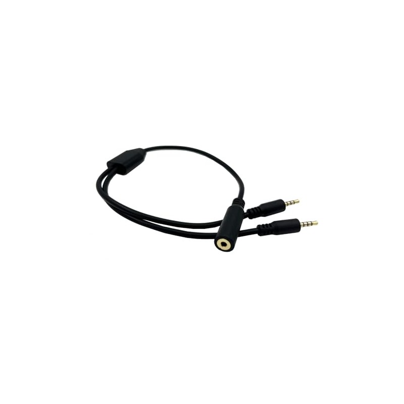 2.5mm Audio Splitter Cable, Headphone Y Adapter, Female to Dual