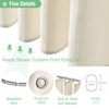 Dynamene Stall Ivory Fabric Shower Curtain - Waffle Textured Small