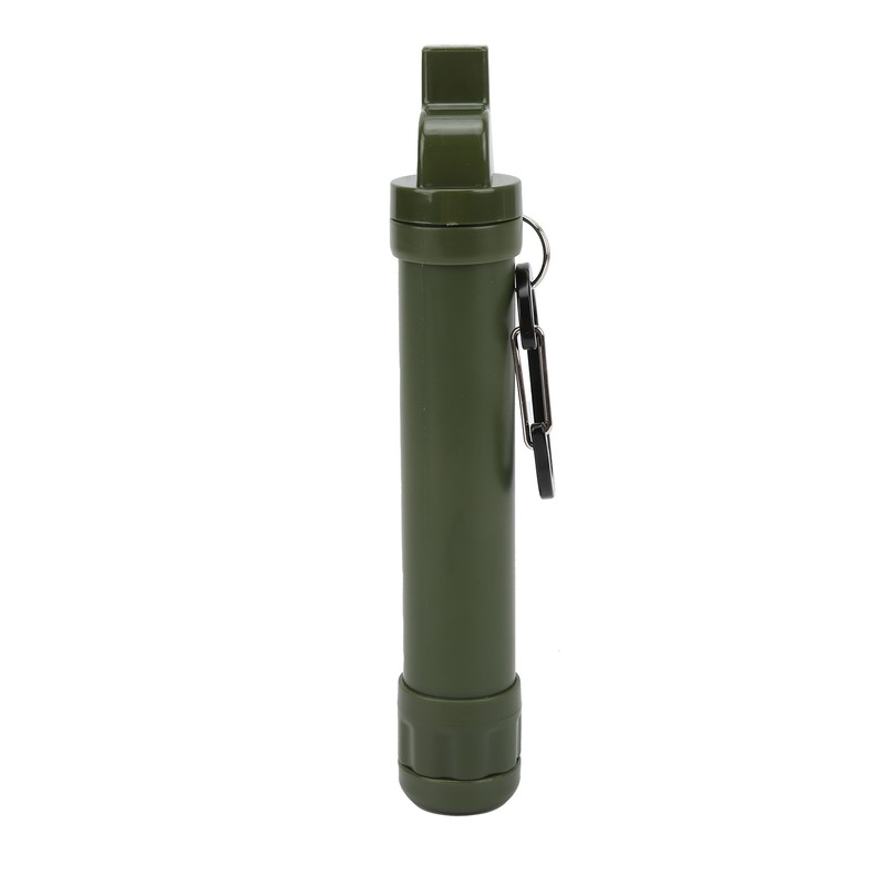 Outdoor Water Filter Straw Water Purifier with Compass Whistle Carabiner
