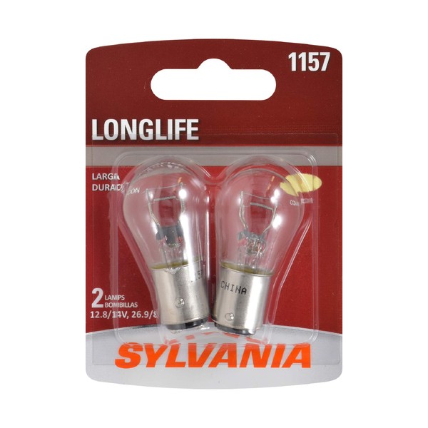 SYLVANIA 1157 Long Life Miniature Bulb, (Contains 2 Bulbs)