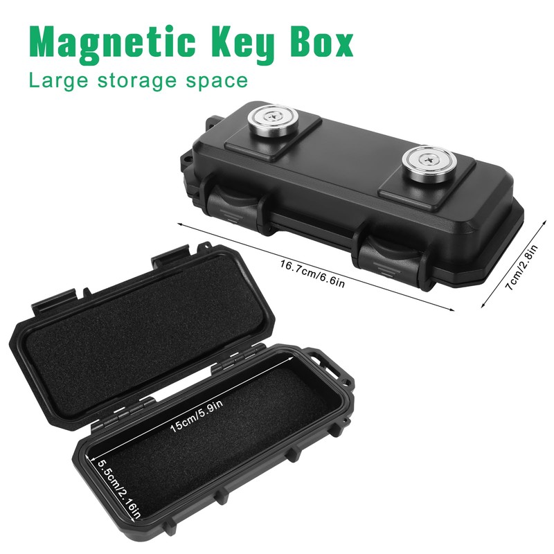 Magnetic Key Holder Under Car, Hide a Key Outside, Magnetic