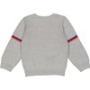 Fred's World by Green Cotton Knit Jacquard Sweater, grey melange