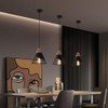 Mxsaoud Black Pendant Lights Kitchen Island,Black Pendant Light,Adjustable Wood Hanging