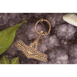 Windalf Mjölnir Pendant 5 cm Thor's Hammer Viking Jewellery Denmark Elegant Bronze, Fabric